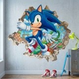 Wandtattoos: Wanddurchbruch Sonic Arcade 8