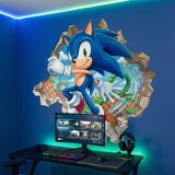 Wandtattoos: Wanddurchbruch Sonic Arcade 9