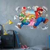 Kinderzimmer Wandtattoo: Wanddurchbruch Super Mario Charaktere 5