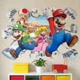 Kinderzimmer Wandtattoo: Wanddurchbruch Super Mario Charaktere 6