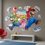 Kinderzimmer Wandtattoo: Wanddurchbruch Super Mario Charaktere 7