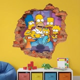 Kinderzimmer Wandtattoo: Wanddurchbruch Familie Simpson Sofa 4