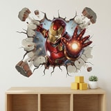 Kinderzimmer Wandtattoo: Wandloch Iron Man Energie 3