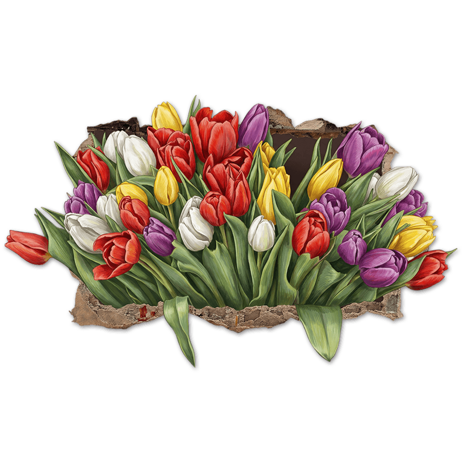 Wandtattoos: Wandloch Ewige Tulpen
