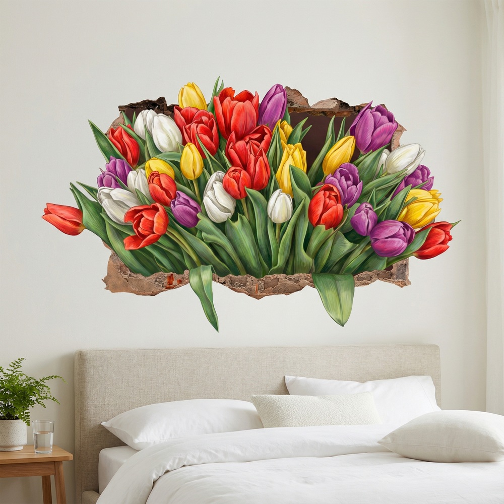 Wandtattoos: Wandloch Ewige Tulpen