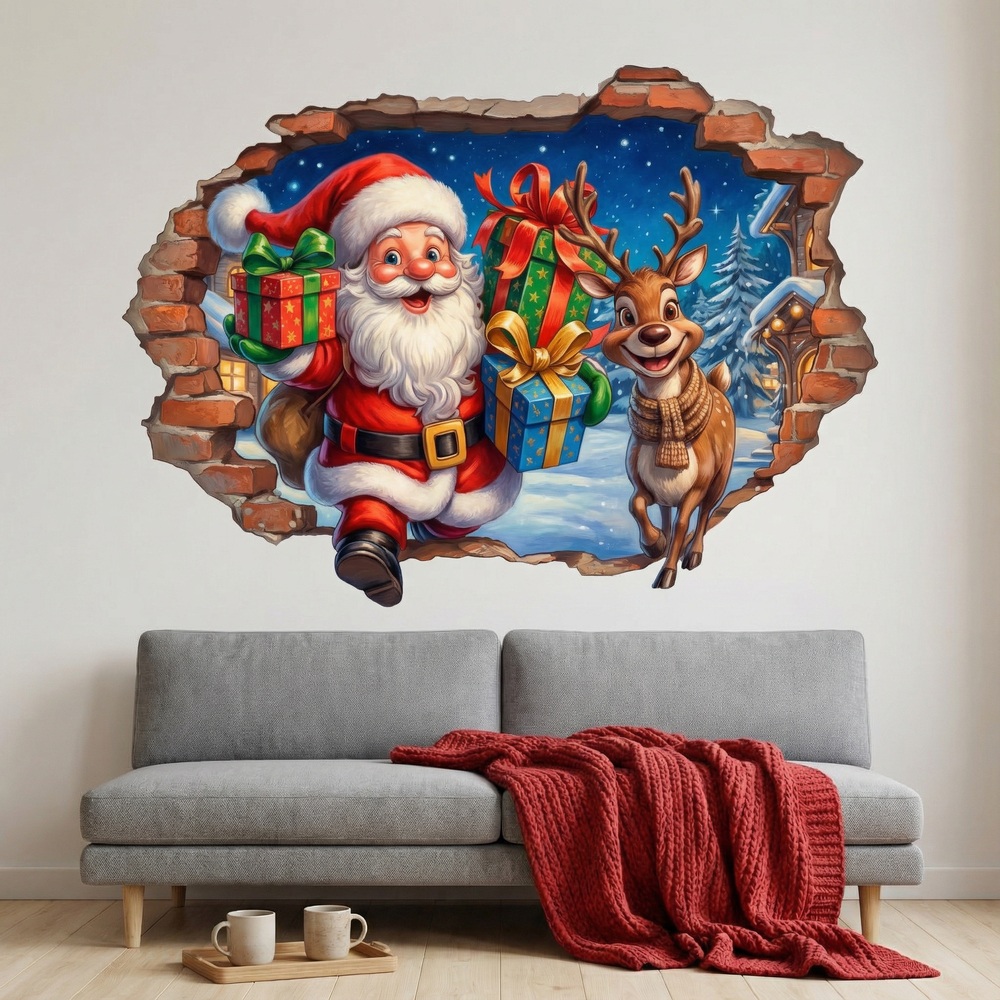 Wandtattoos: Wandloch Weihnachtszauber