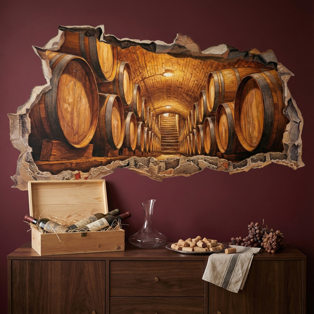 Wandtattoos: Wandloch Legend&auml;rer Weinkeller