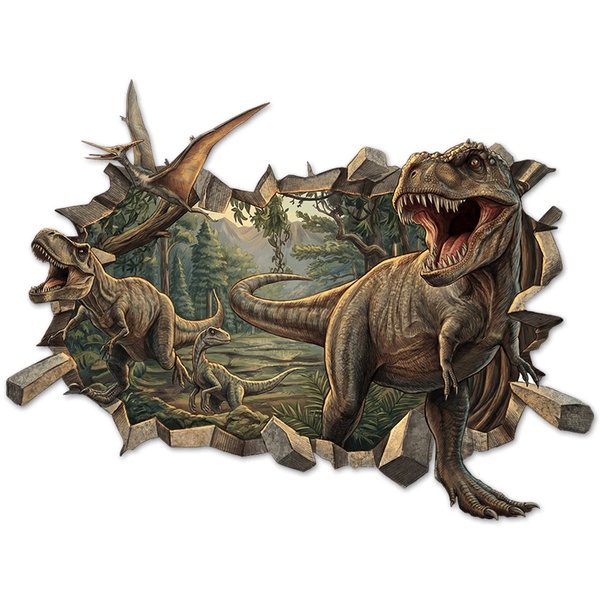 Kinderzimmer Wandtattoo: Wandloch Wilde Dinosaurier
