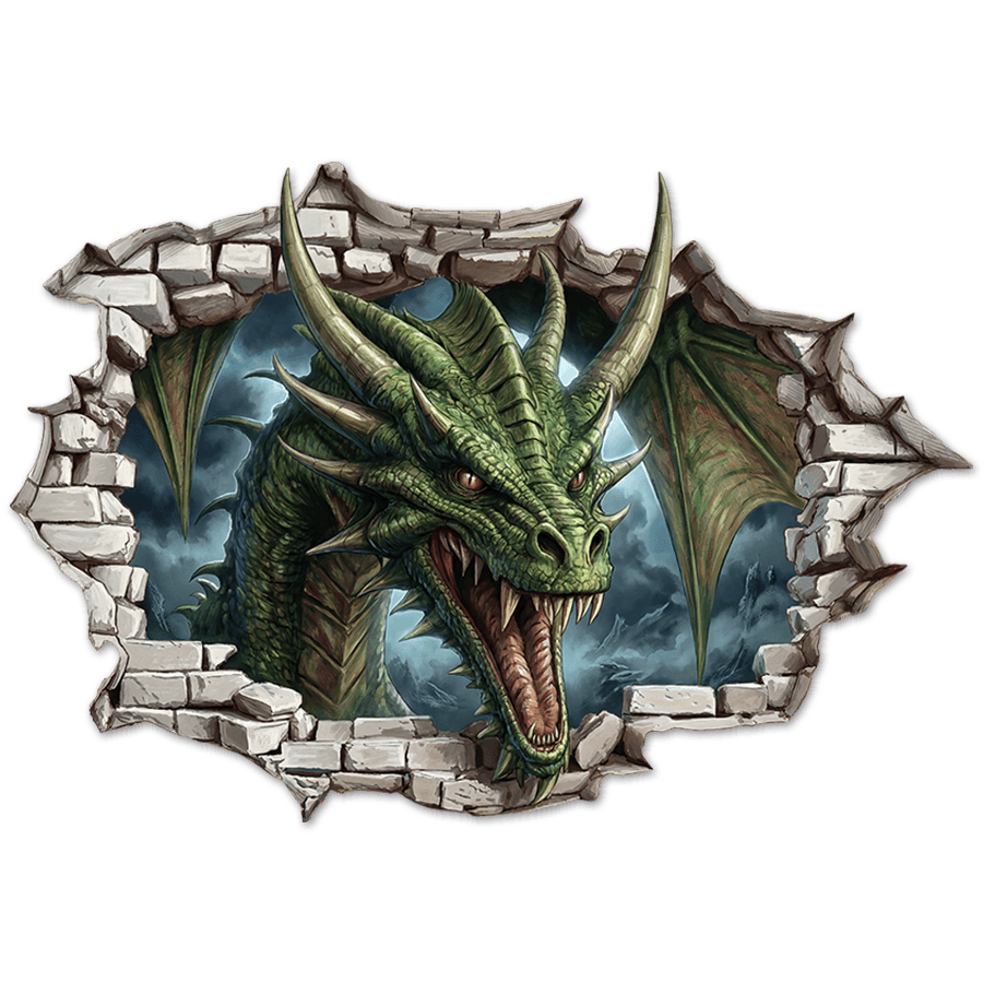 Kinderzimmer Wandtattoo: Wandloch Uralter Drache