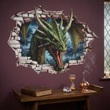 Kinderzimmer Wandtattoo: Wandloch Uralter Drache 3