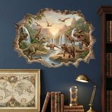 Kinderzimmer Wandtattoo: Wandloch Jurassisches Reich 10