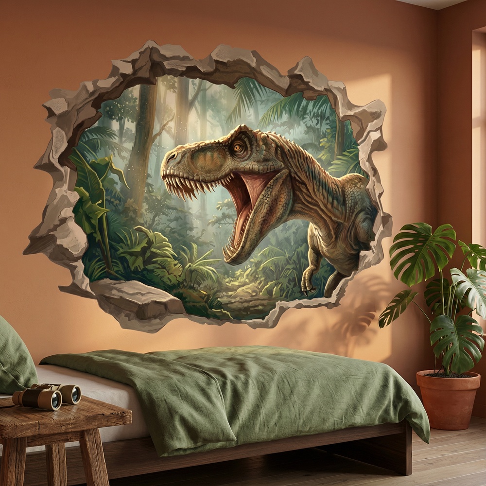 Kinderzimmer Wandtattoo: Wandloch Kolossaler T-Rex