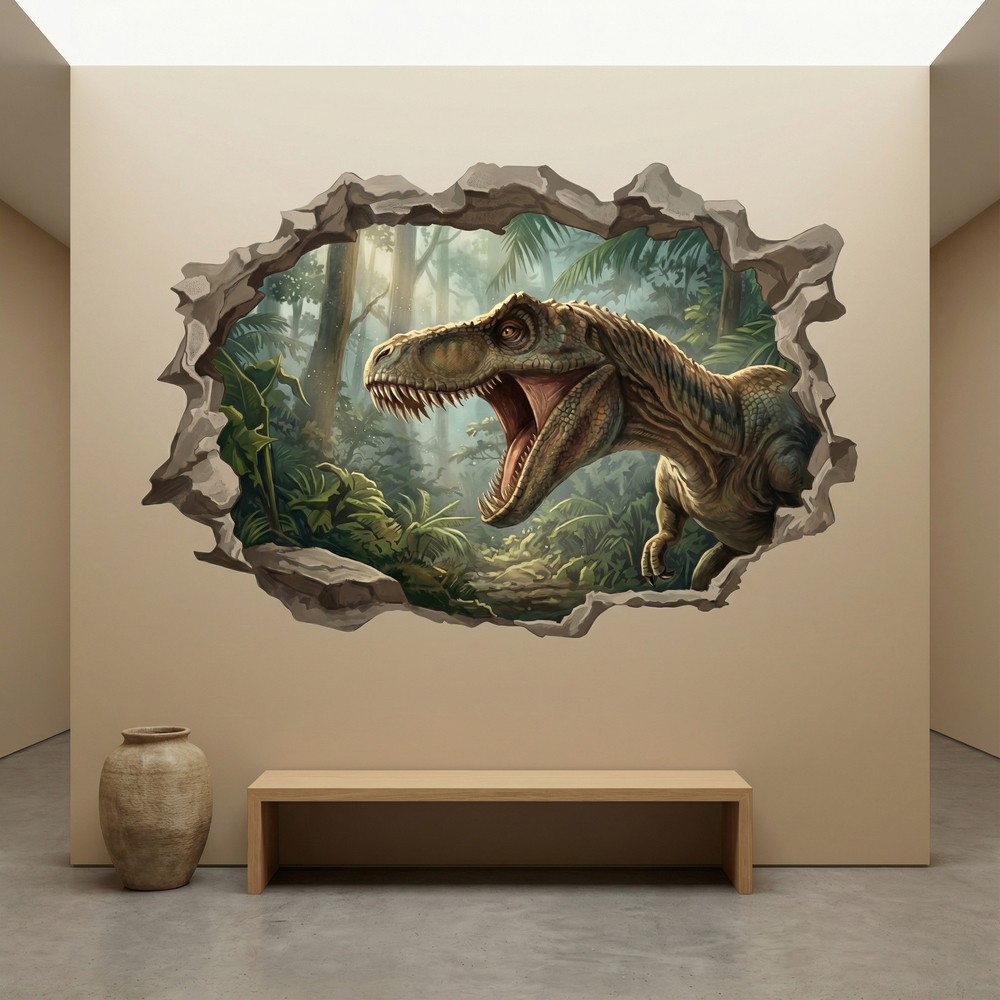 Kinderzimmer Wandtattoo: Wandloch Kolossaler T-Rex
