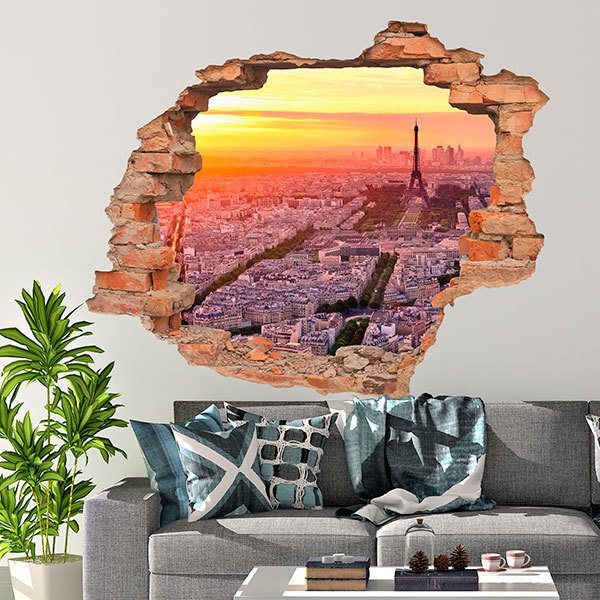 Wandtattoos: Loch Sonnenuntergang in Paris