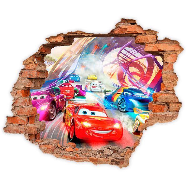 Wandtattoos: Loch Lightning McQueen im Rennen