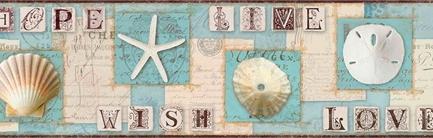 Wandtattoos: Bordüre mit marine-Motiven
