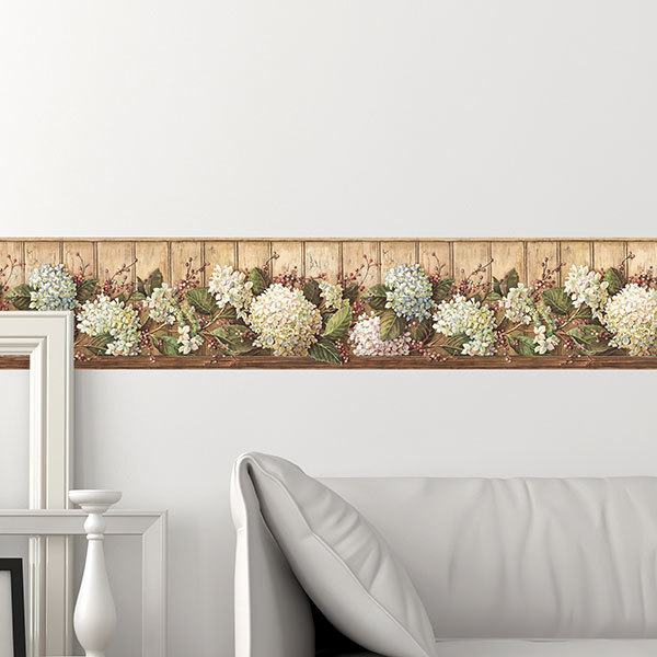 Wandtattoos: Bordüre tapete Land Blumen