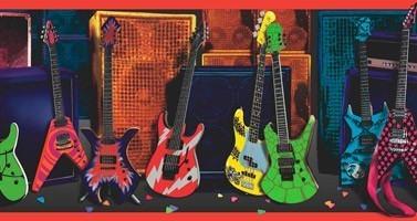 Wandtattoos: Bordüren Gitarren