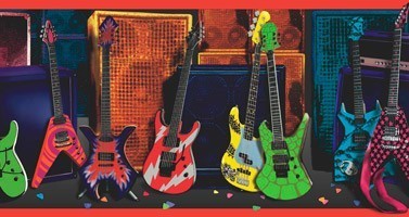 Wandtattoos: Bordüren Gitarren