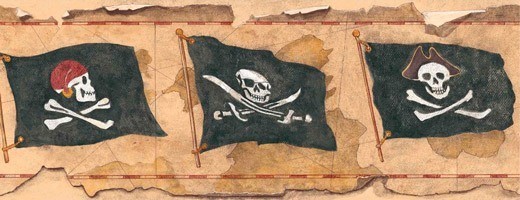 Kinderzimmer Wandtattoo: Bordüre Piraten
