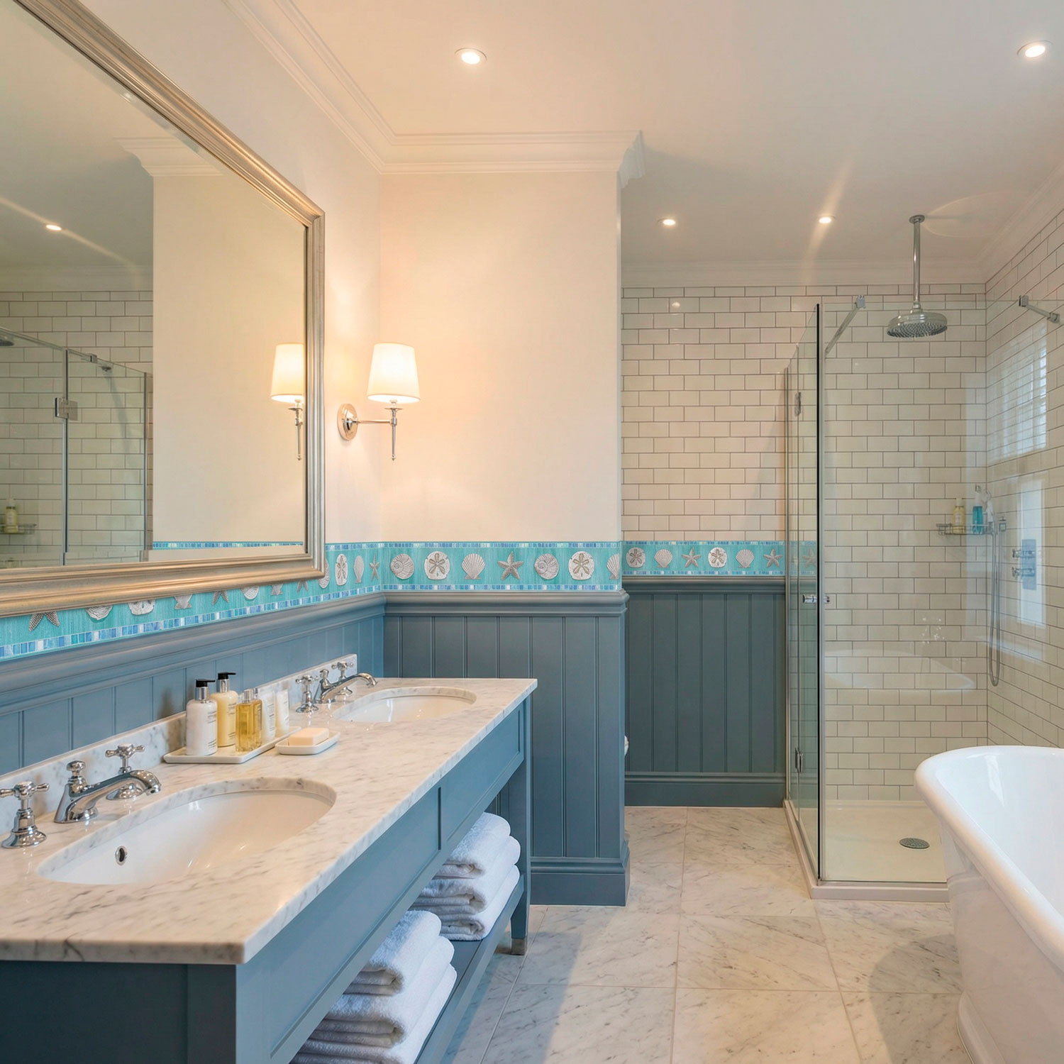 Wandtattoos: Bord&uuml;re Muscheln