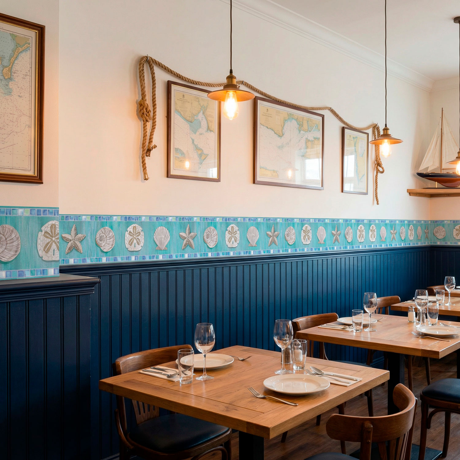 Wandtattoos: Bord&uuml;re Muscheln