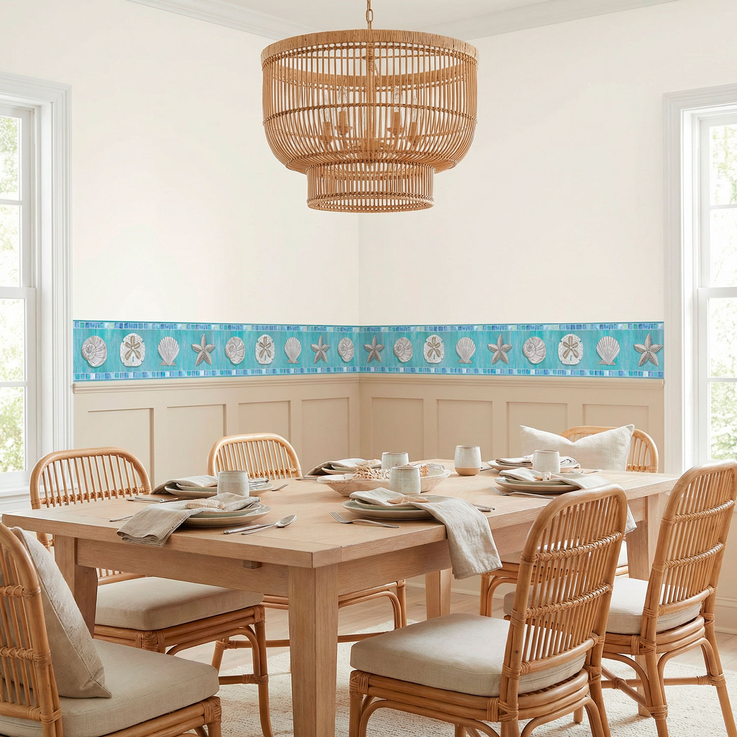 Wandtattoos: Bord&uuml;re Muscheln