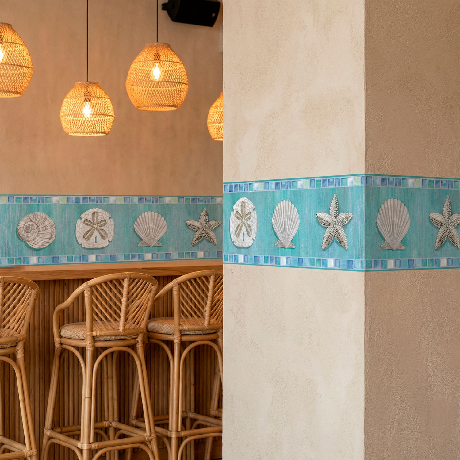 Wandtattoos: Bord&uuml;re Muscheln