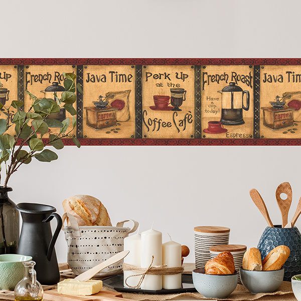 Wandtattoos: Bordüre Kaffee