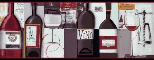 Wandtattoos: Bordüre Wein