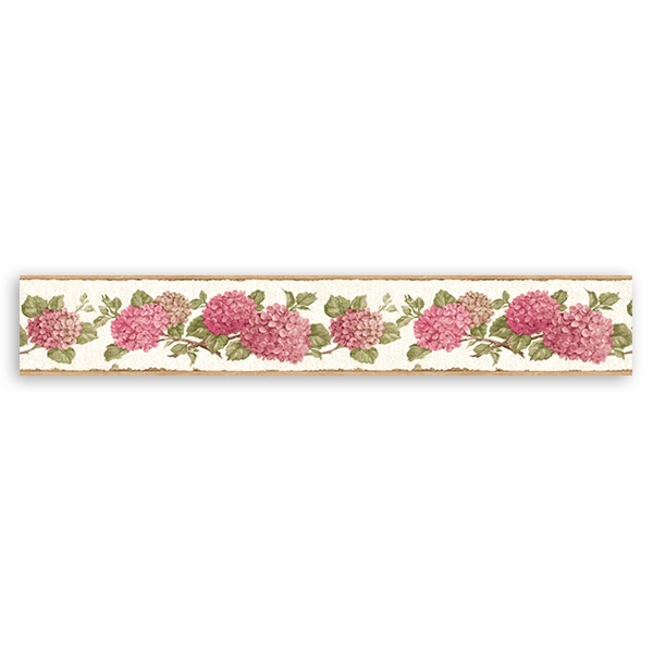 Wandtattoos: Bordüre mit Hortensie