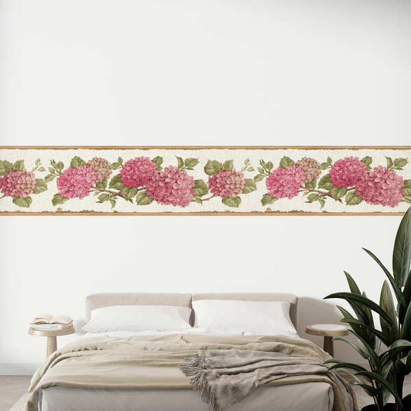 Wandtattoos: Bordüre mit Hortensie