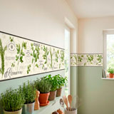 Wandtattoos: Bord&uuml;re mit K&uuml;chenkr&auml;uter 13