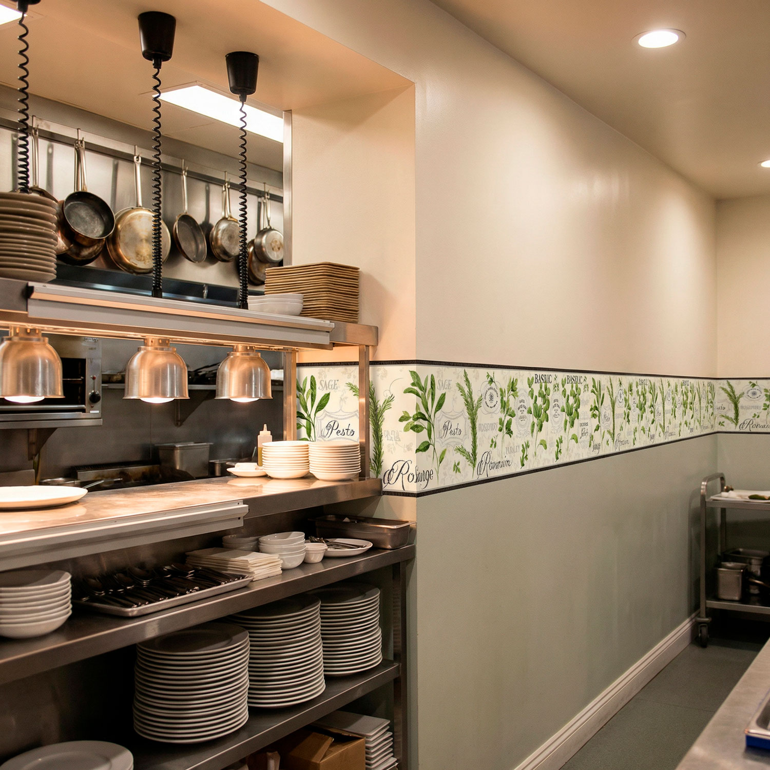 Wandtattoos: Bord&uuml;re mit K&uuml;chenkr&auml;uter