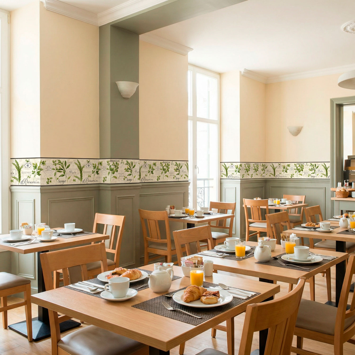 Wandtattoos: Bord&uuml;re mit K&uuml;chenkr&auml;uter