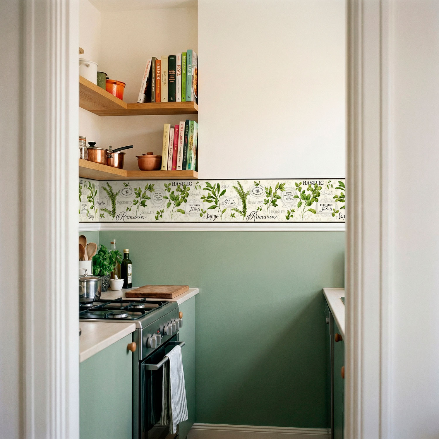 Wandtattoos: Bord&uuml;re mit K&uuml;chenkr&auml;uter