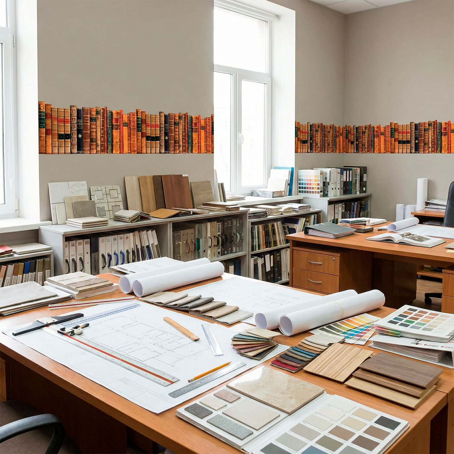 Wandtattoos: Bord&uuml;re mit B&uuml;cher