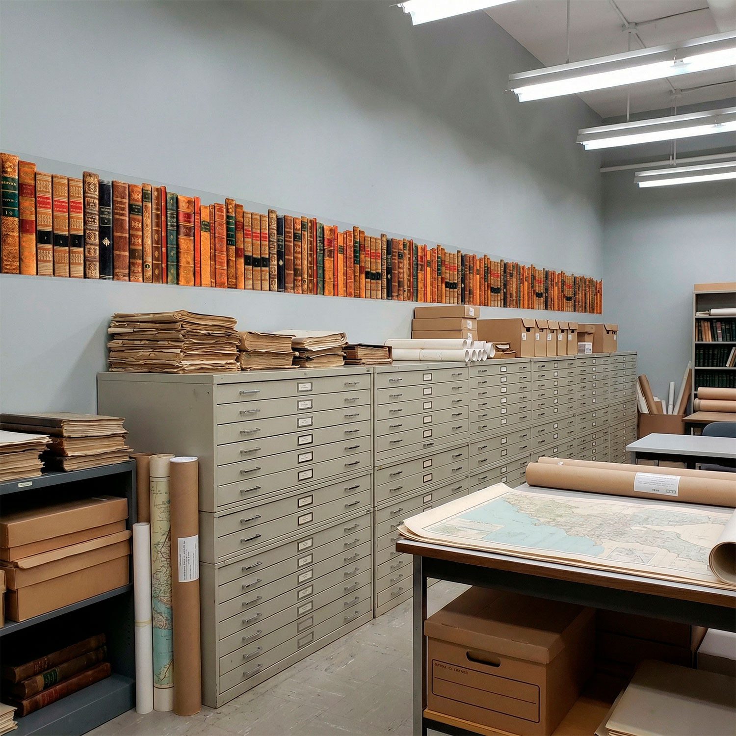 Wandtattoos: Bord&uuml;re mit B&uuml;cher