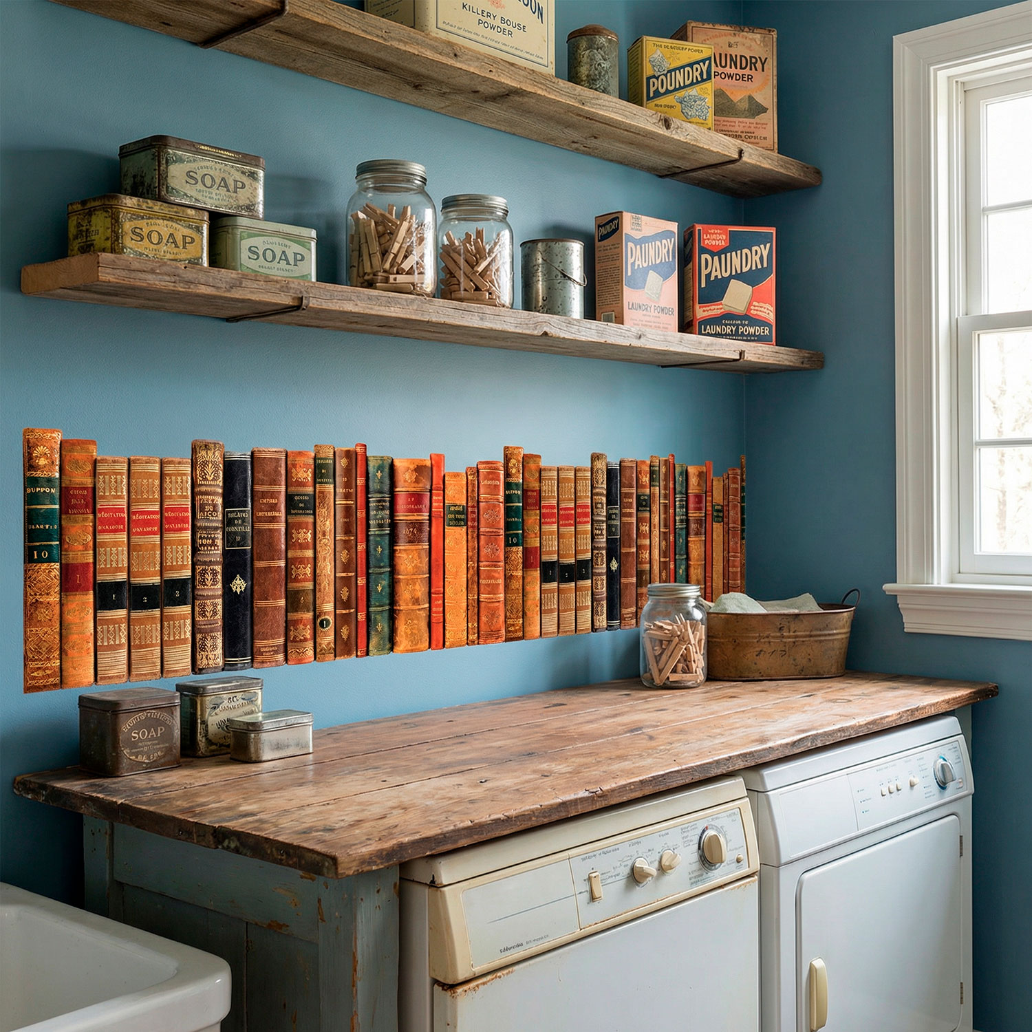 Wandtattoos: Bord&uuml;re mit B&uuml;cher