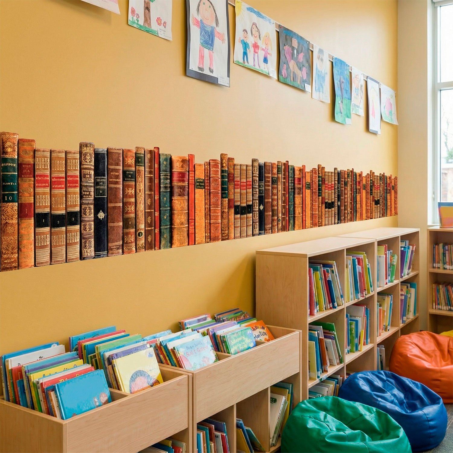 Wandtattoos: Bord&uuml;re mit B&uuml;cher