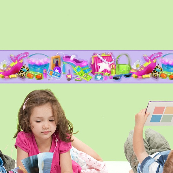 Kinderzimmer Wandtattoo: Dekoration mit Bordüren kinderzimmer Modegeschäft