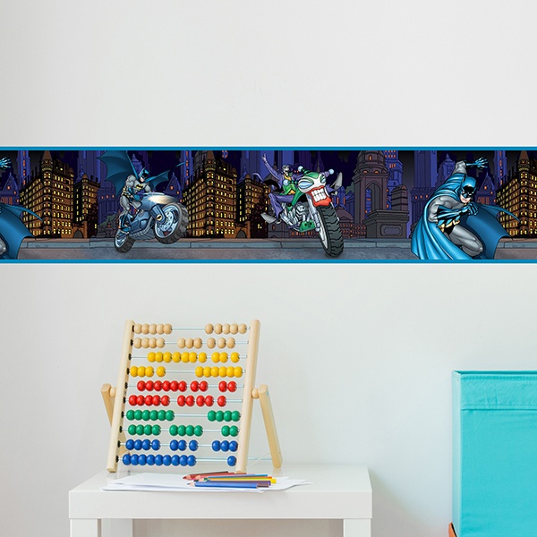 Kinderzimmer Wandtattoo: Bordüre Batman und Joker