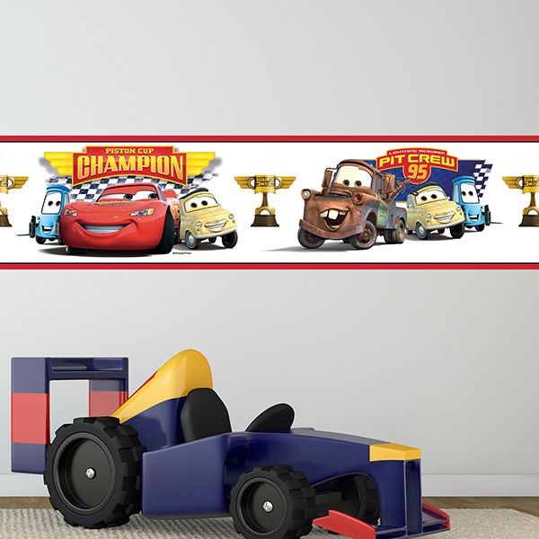 Kinderzimmer Wandtattoo: Bordüre Cars - Piston Cup
