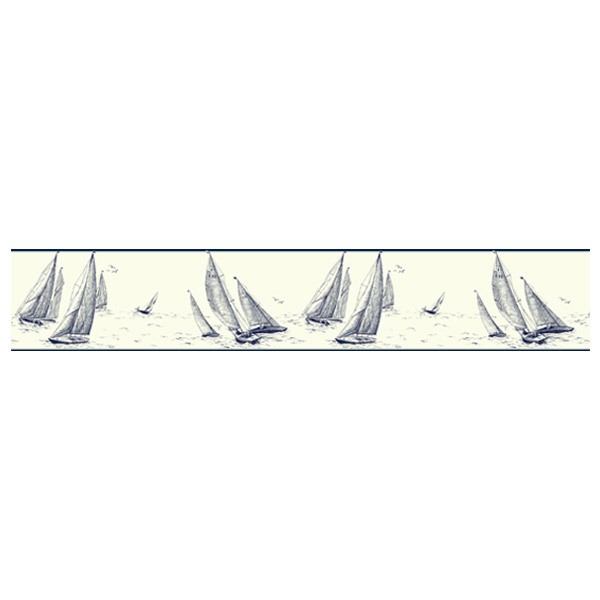 Wandtattoos: Gezeichnete Segelboote