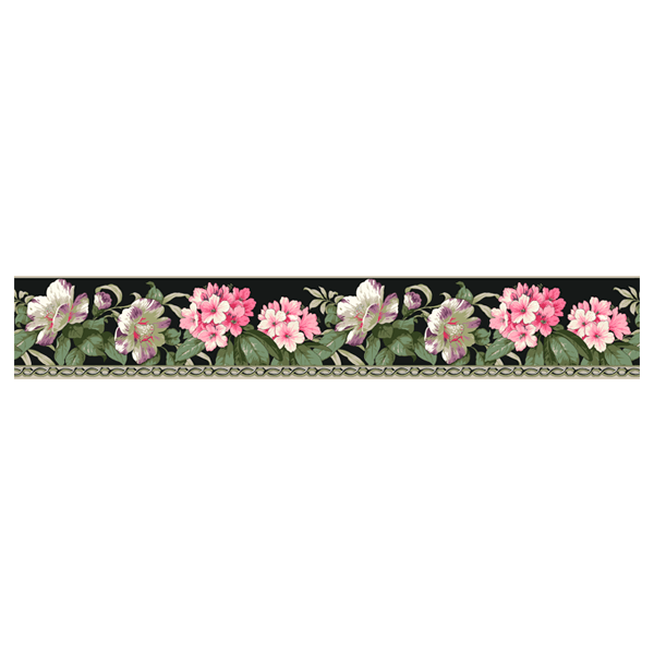 Wandtattoos: Rosa und weiße Blumen