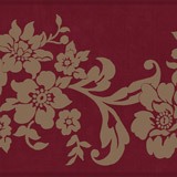 Wandtattoos: Blumen auf rotem Hintergrund 3