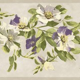 Wandtattoos: Violett Gemalte Blumen 3