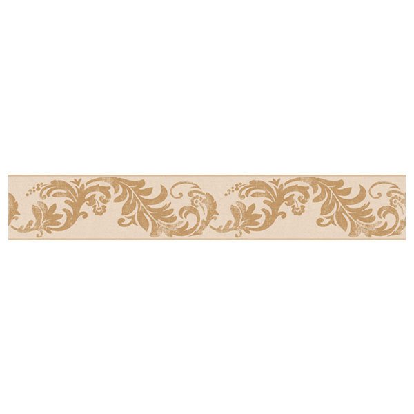 Wandtattoos: Ornamentale Blumen in Braun