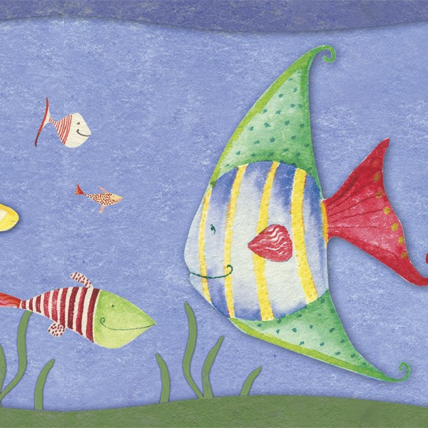 Kinderzimmer Wandtattoo: Fische auf dem Meeresgrund