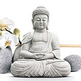 Wandtattoos: Buddha mit Orchideen 3